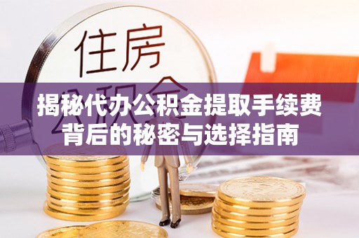 四湖揭秘代办公积金提取手续费背后的秘密与选择指南