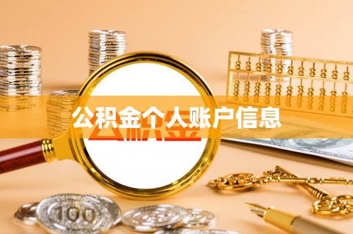 四湖公积金个人账户信息