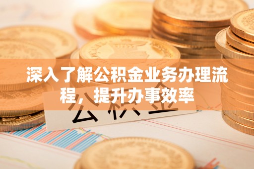 四湖深入了解公积金业务办理流程，提升办事效率