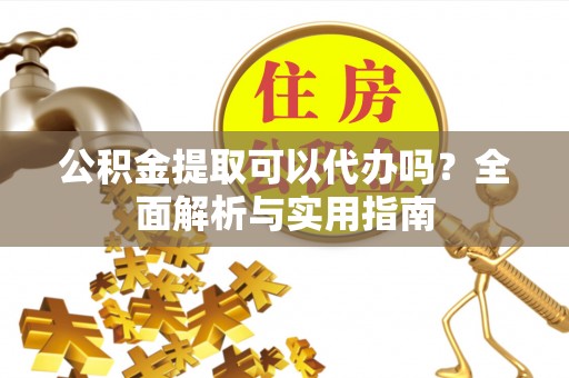 四湖公积金提取可以代办吗？全面解析与实用指南