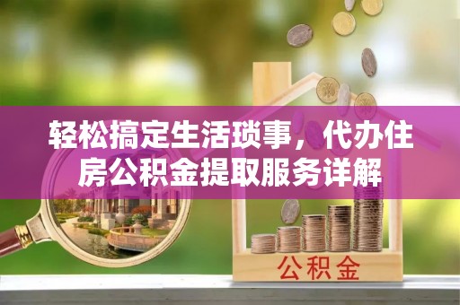 四湖轻松搞定生活琐事，代办住房公积金提取服务详解