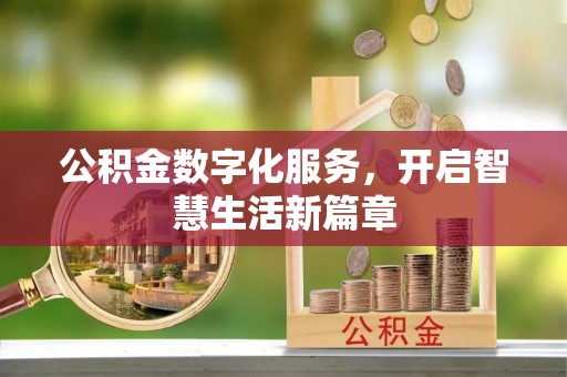 四湖公积金数字化服务，开启智慧生活新篇章