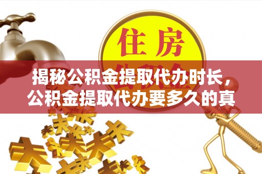 四湖揭秘公积金提取代办时长，公积金提取代办要多久的真相与攻略