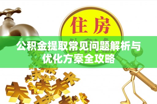 四湖公积金提取常见问题解析与优化方案全攻略