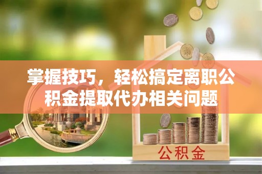 四湖掌握技巧，轻松搞定离职公积金提取代办相关问题