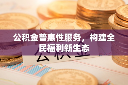 四湖公积金普惠性服务，构建全民福利新生态