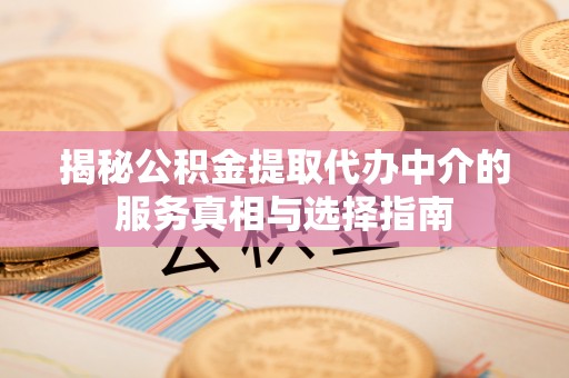 四湖揭秘公积金提取代办中介的服务真相与选择指南