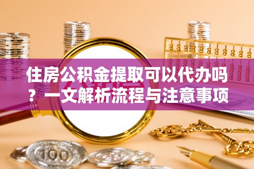 四湖住房公积金提取可以代办吗？一文解析流程与注意事项