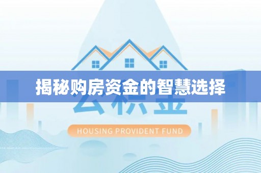 四湖揭秘购房资金的智慧选择