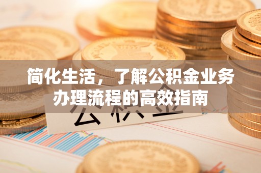 四湖简化生活，了解公积金业务办理流程的高效指南