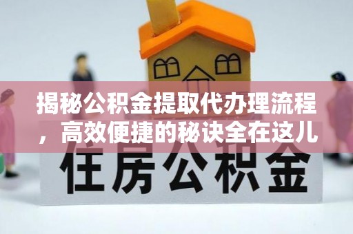 四湖揭秘公积金提取代办理流程，高效便捷的秘诀全在这儿
