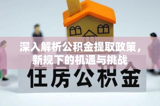 四湖深入解析公积金提取政策，新规下的机遇与挑战