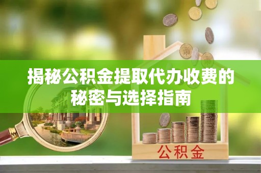 四湖揭秘公积金提取代办收费的秘密与选择指南