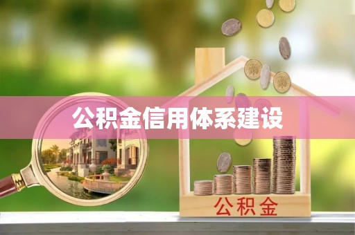 四湖公积金信用体系建设