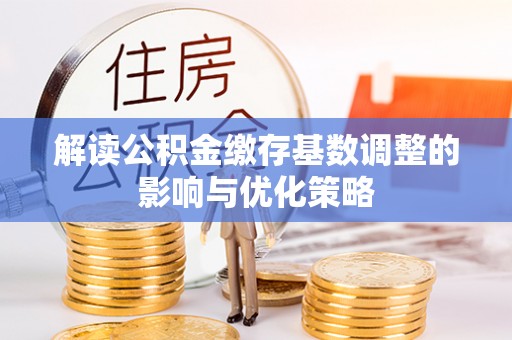 四湖解读公积金缴存基数调整的影响与优化策略
