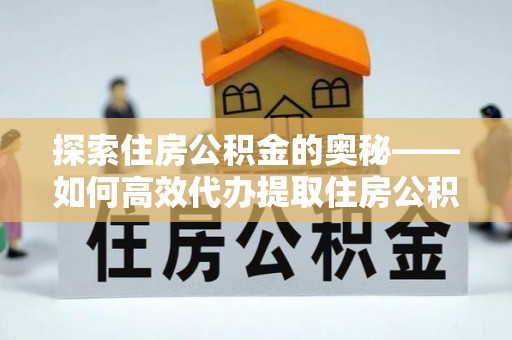 四湖探索住房公积金的奥秘——如何高效代办提取住房公积金