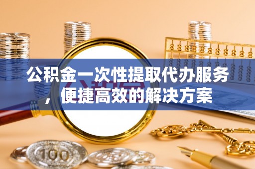 四湖公积金一次性提取代办服务，便捷高效的解决方案