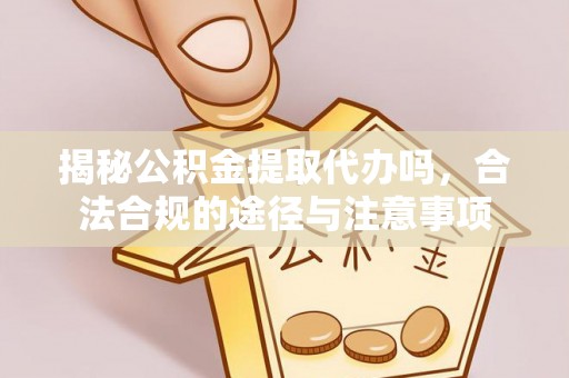 四湖揭秘公积金提取代办吗，合法合规的途径与注意事项