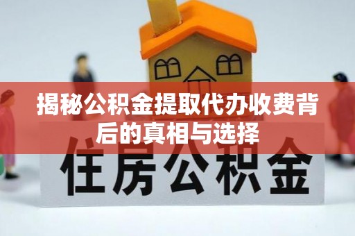 四湖揭秘公积金提取代办收费背后的真相与选择