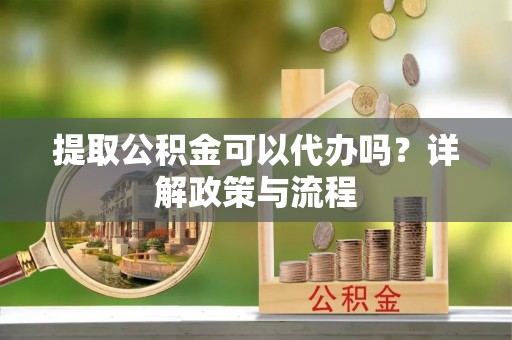 四湖提取公积金可以代办吗？详解政策与流程