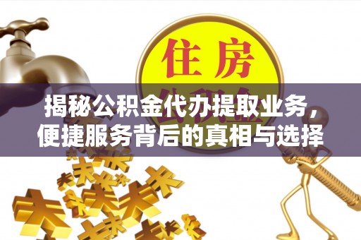 四湖揭秘公积金代办提取业务，便捷服务背后的真相与选择