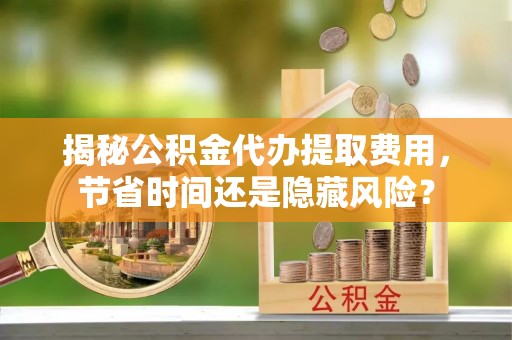 四湖揭秘公积金代办提取费用，节省时间还是隐藏风险？